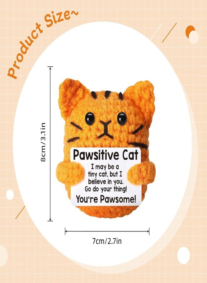 BCNJEPIN Crochet Toys, 1PCS Handmade Orange Cat Plush Doll, Soft Table Decor for Office and Study, for All Ages, Cotton Yarn Crafted with Care - Image 2